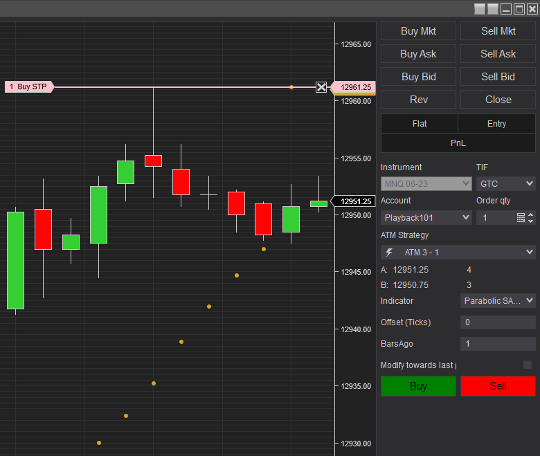 ATM Whisperer running in NinjaTrader 8